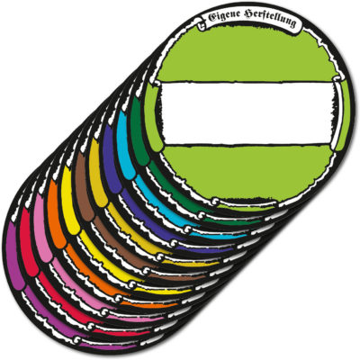 Die runden Etiketten für Gläser können optimal mit der Hand beschriftet werden oder aber auch mit einem schaumermal24 Etikettendrucker.