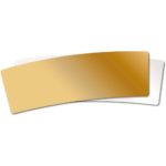 Etiketten 108 x 33 mm, konisch - Transferetiketten zum beschriften mit der Hand, oder zum bedrucken mit einem Thermotransfer-Etikettendrucker