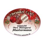 bedruckte Weihnachtsetiketten