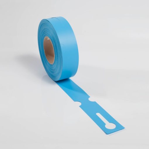 Schlaufenetikett auf Rolle
