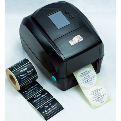 Aufkleber selber drucken mit dem Etikettendrucker von schaumermal24 Modell SRT833i mit Touch Oberfläche