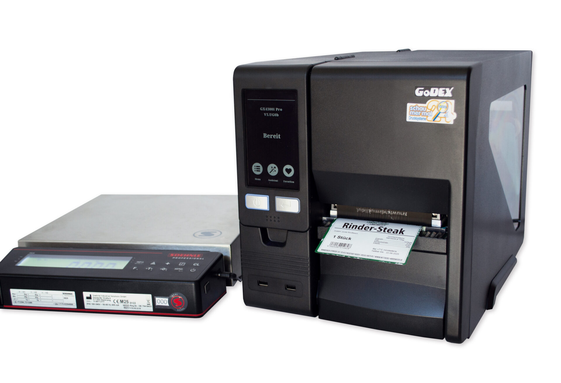 Preisauszeichner mit Waage und Touchdisplay