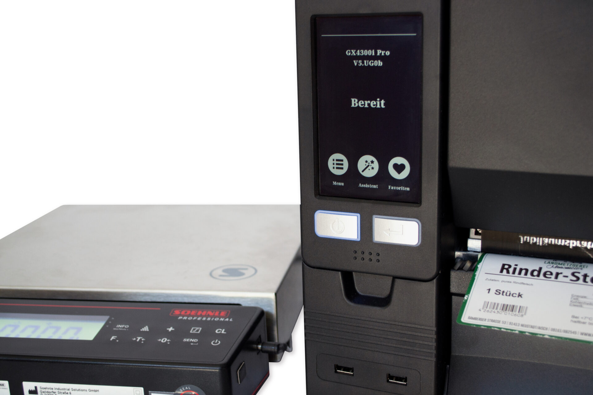 Etiketten Preisauszeichner mit Waage und Software