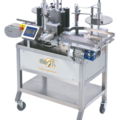LabelPro 600- Halbautomatische Etikettiermaschine. Perfekte Etikettierung für Flaschen, Gläser und Dosen- für fertib bedruckte Etiketten