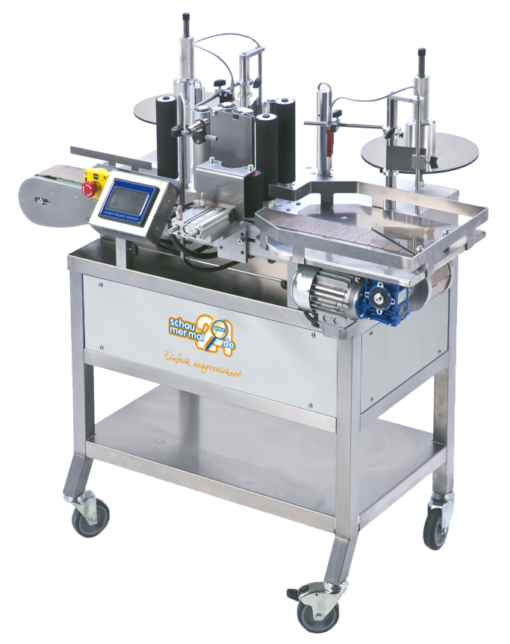 LabelPro 600- Halbautomatische Etikettiermaschine. Perfekte Etikettierung für Flaschen, Gläser und Dosen- für fertib bedruckte Etiketten
