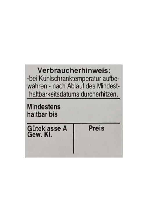 Beispieletikett Eierauszeichner