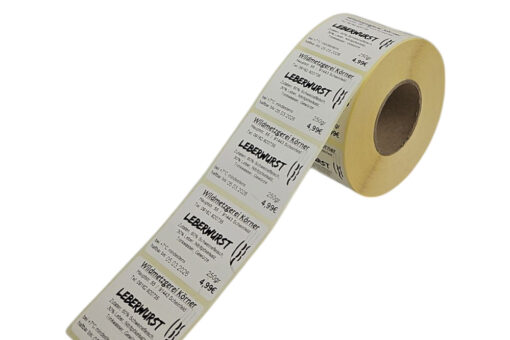 Bedrucktes Beispieletikett Thermoetiketten 49x40mm
