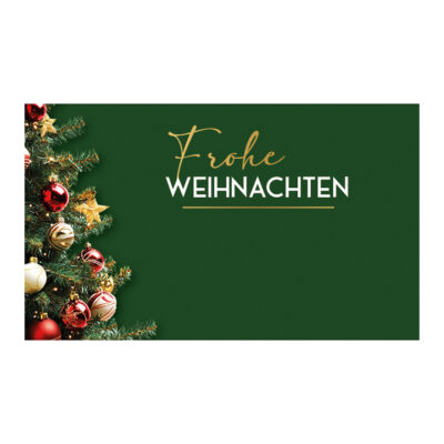 Weihnachtsetiketten grün mit Tannenbaum