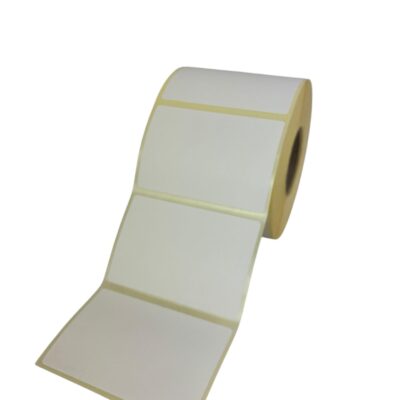 Thermoetiketten weiß 75x50mm auf Rolle