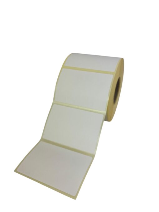 Thermoetiketten weiß 75x50mm auf Rolle