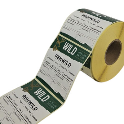 Rehwild Etiketten zum ankreuzen